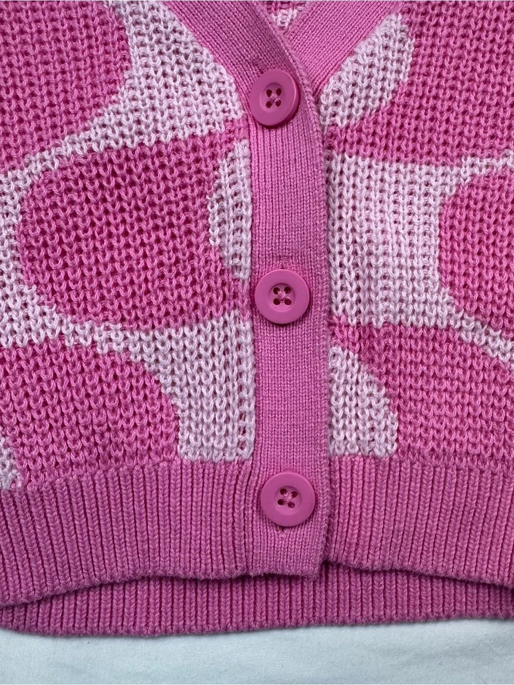 NWT Old Navy Pink Geometric Print Button-Front Cardigan Sweater Girls XS (5)